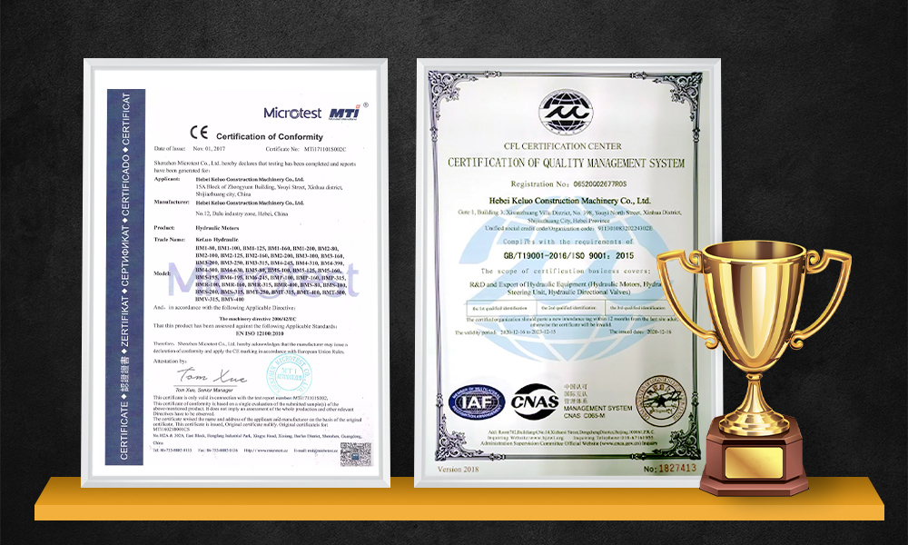 certificati per Keluo Construction Machinery 